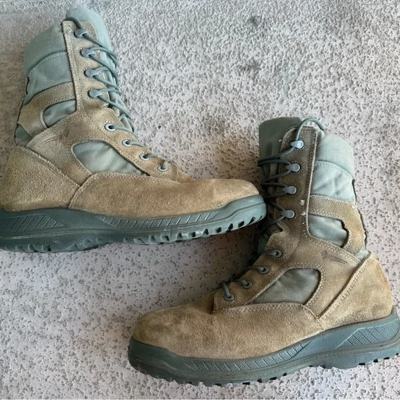 Belleville 610 ST Suede Military Boots Insulated Men’s Size 10.5W Green Outdoor - Picture 5 of 9